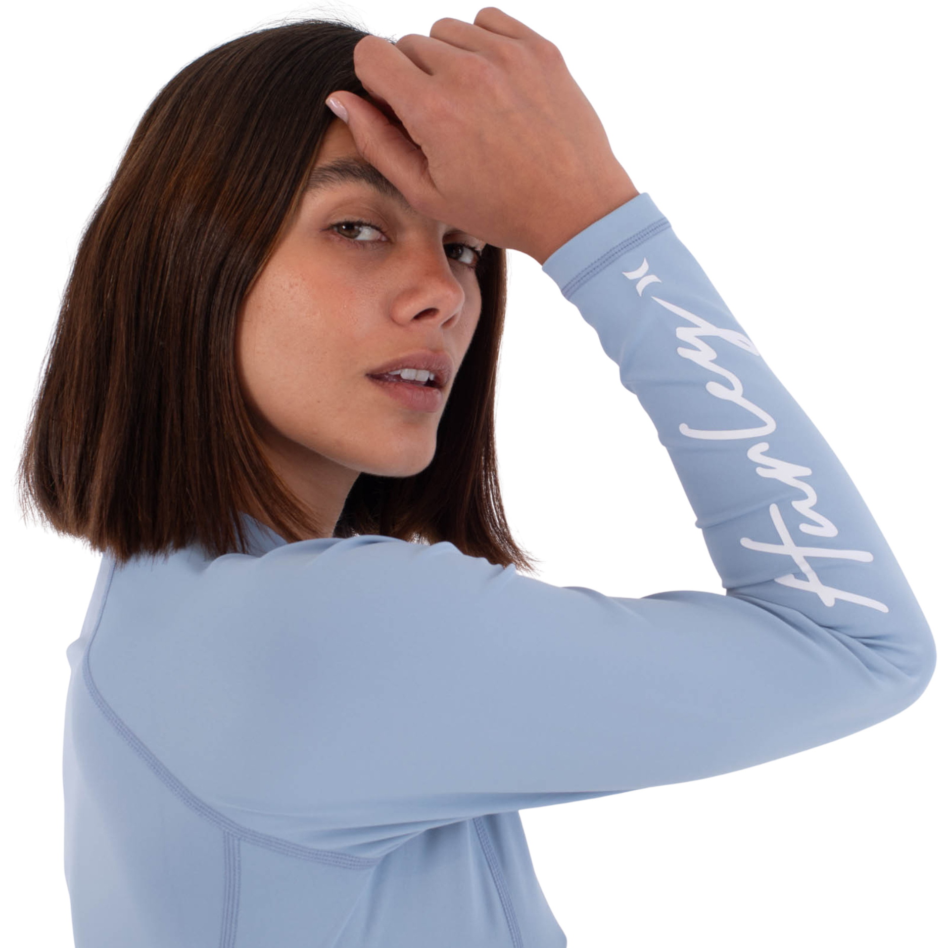 2026 Hurley Womens Long Sleeve Zip Rash Vest WLEU00003 - Spring Breeze